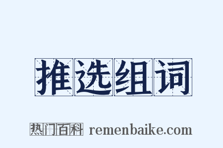 推选组词是什么意思的图片